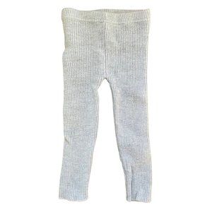 Nui Organics Merino Knit Leggings Silver 12-18m